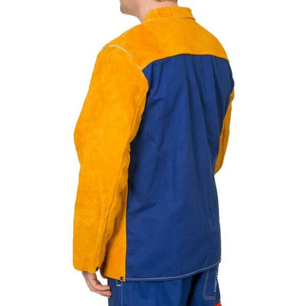 Jacheta piele cu spate din bumbac Golden Brown 2