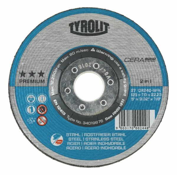 Disc de polizare dura otel/inox CERABOND X premium Tyrolit