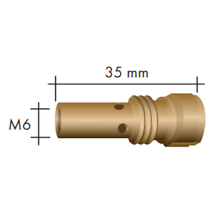 Portduza curent M6 L=35 mm