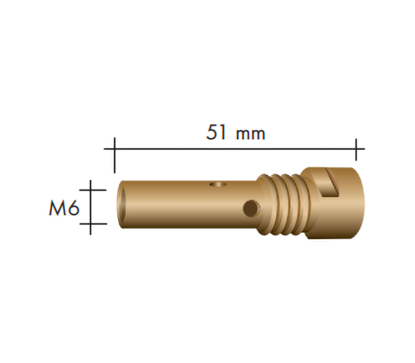 Portduza curent M6 L=51 mm